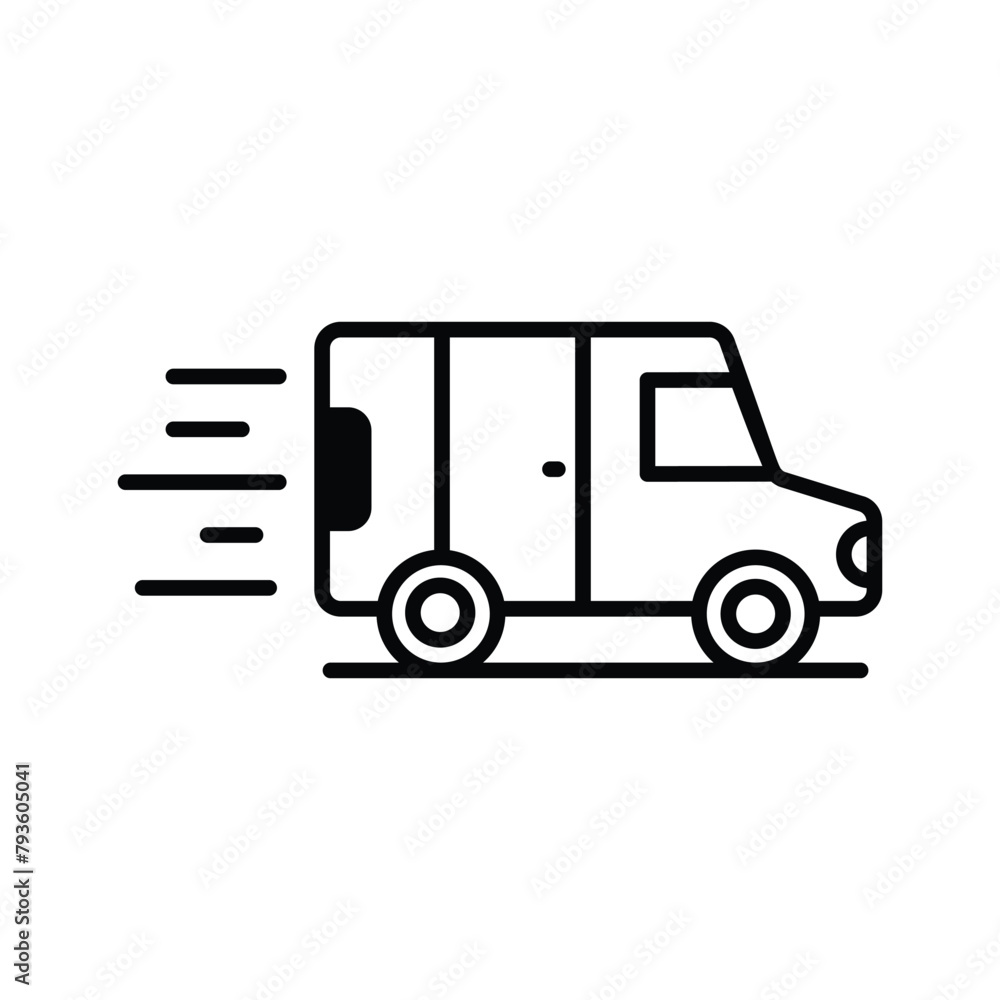 Van icon design with white background stock illustration Van icon design with white background stock illustration