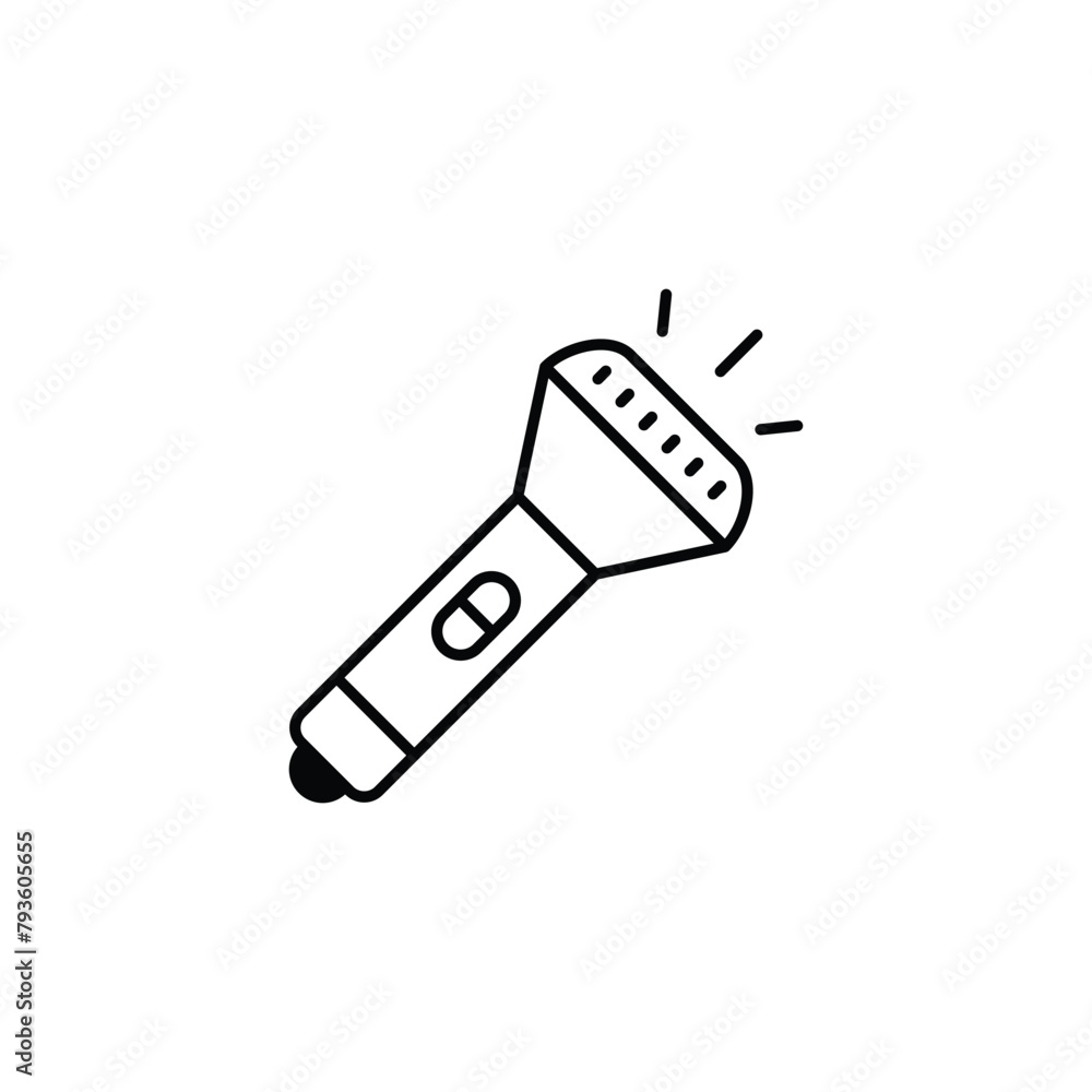 Flash light icon design with white background stock illustration Flash light icon design with white background stock illustration