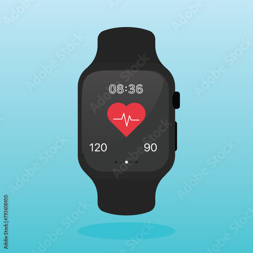 Flat fitness trackers concept art