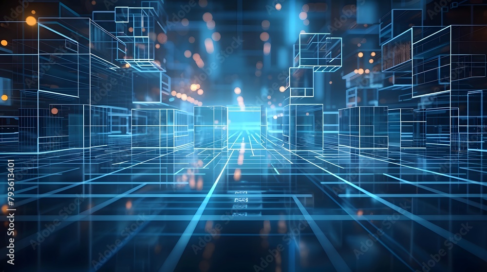 Abstract background showcasing the limitless horizons and possibilities of future IT technology, actively pushing the innovation boundaries. Abstract background showcasing the limitless horizons and possibilities of future IT technology, actively pushing the innovation boundaries.