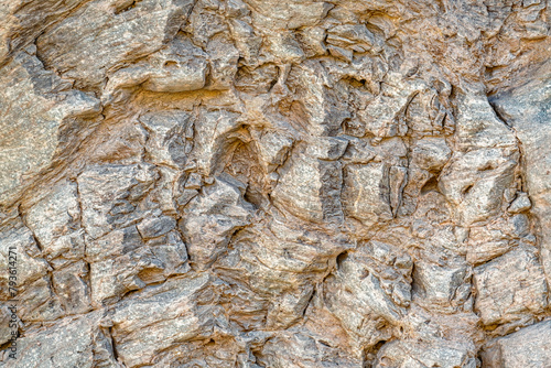 Textures and shapes in the rock wall of Titus Canyon at Death Valley National Park, California, USA