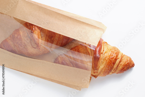 Croissants in a paper bag