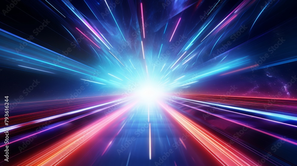 Futuristic hyper space journey through time and space Futuristic hyper space journey through time and space