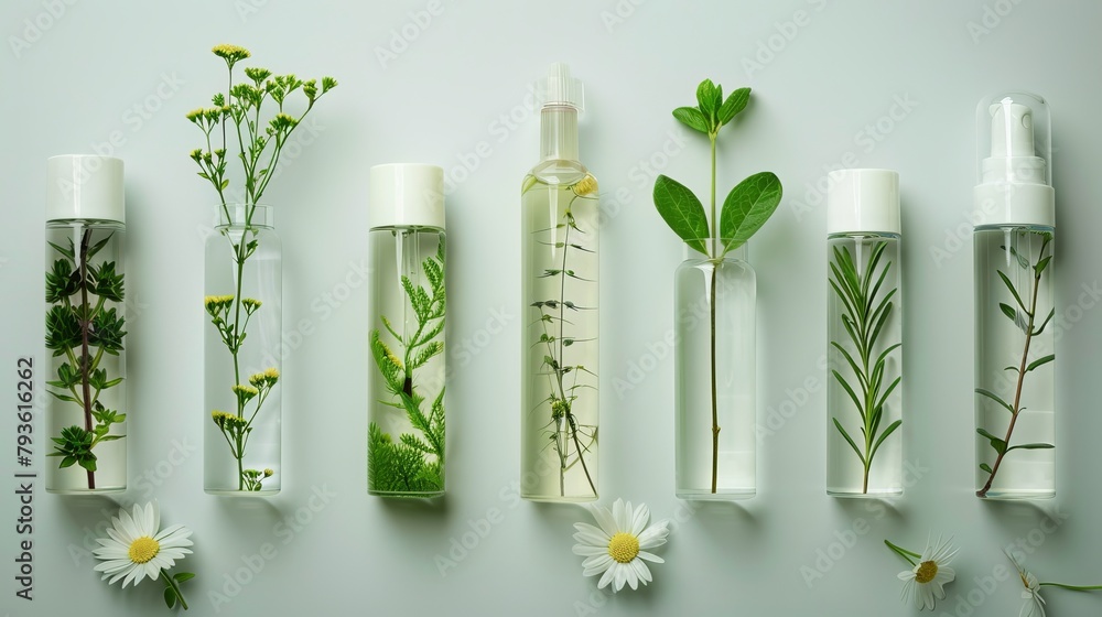 Organic Herbal Tube Cosmetics: Natural Beauty Science for Skin Care, Laboratory Tested with Plant and Flower Extracts