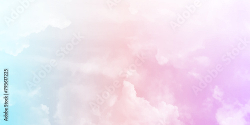 The pastel sky is as beautiful as a dream, suitable for use as a background and material for graphic design and websites.