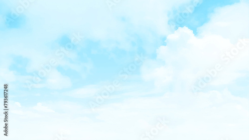 White cloud on blue sky, natural background. White fluffy clouds, blue sky, background, texture, copy space