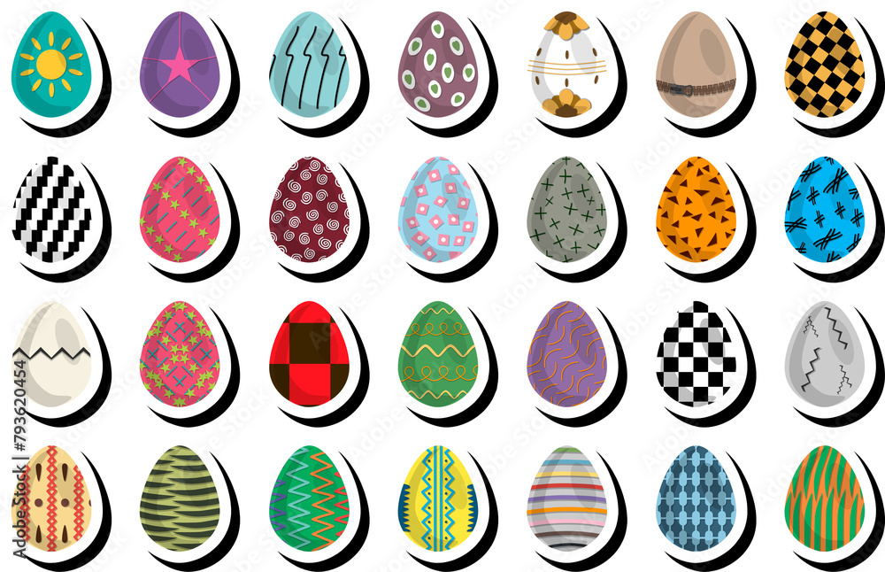 Illustration on theme celebration holiday Easter with hunt colorful bright eggs Illustration on theme celebration holiday Easter with hunt colorful bright eggs