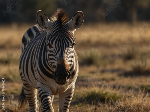 Stripes in Serenity  Zebras Roaming Through the Grasslands