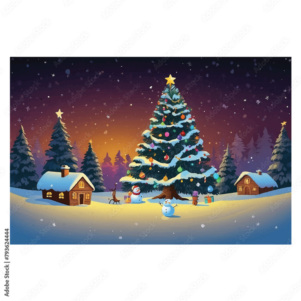Merry Christmas background illustration image
