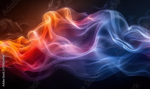 Abstract smoke on dark background for design projects