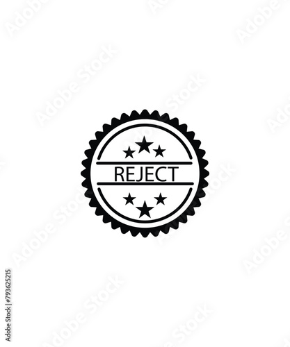 stamp with reject icon, vector best flat icon.