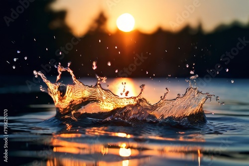 a liquid water splash background.