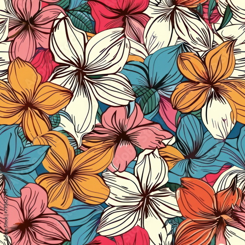 flower background  seamless pattern  wallpaper