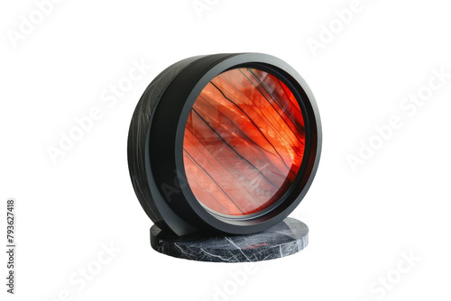 Red and Black Marble on Marble Base