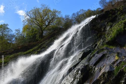 waterfall in the mountains