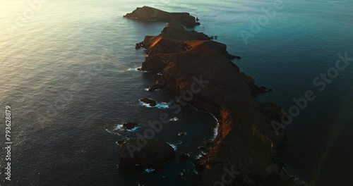 Madeira - Epic Drone Shots of Sunrise at Ponta de São Lourenço  photo