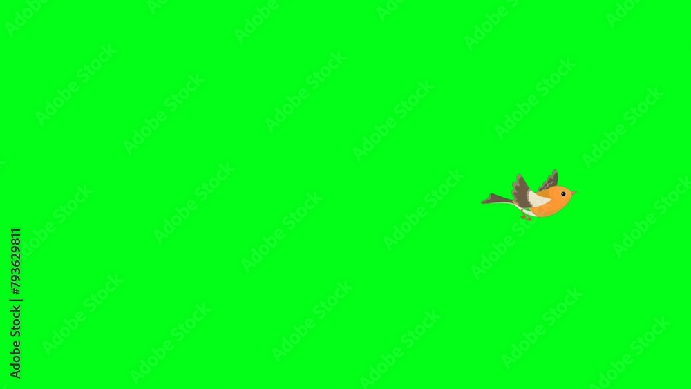 2d animated cartoon a yellow sparrow bird is flying from the left side of the frame to the right side of the frame. in green screen chroma key. 4K resolution. 2d animated cartoon a yellow sparrow bird is flying from the left side of the frame to the right side of the frame. in green screen chroma key. 4K resolution.