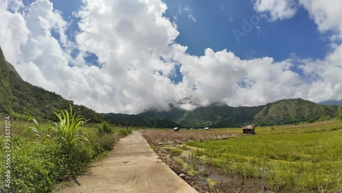 This is a timelapse video of the valley of Mount Rinjani which is called Bukit Selong