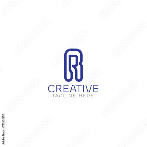 RR letter logo design template elements. Modern abstract digital alphabet letter logo. Vector illustration.