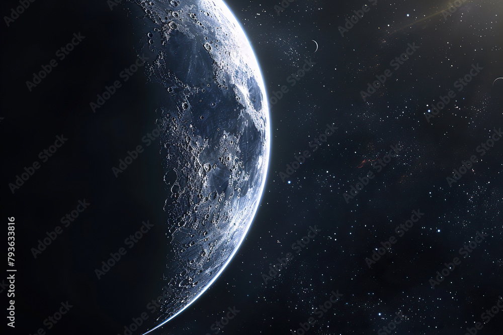 Fototapeta premium Generative ai on theme of beautiful starfall in sky, bright meteorites glow in atmosphere