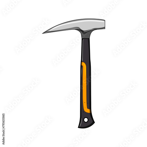 craftsmanship masons hammer cartoon. trade site, worker industry, tools hand craftsmanship masons hammer sign. isolated symbol vector illustration