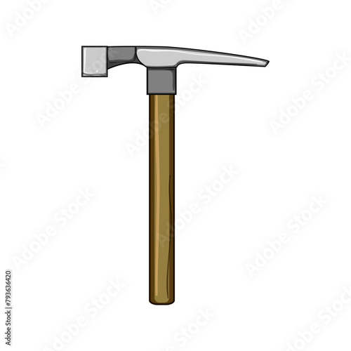 site masons hammer cartoon. worker industry, tools hand, power building site masons hammer sign. isolated symbol vector illustration