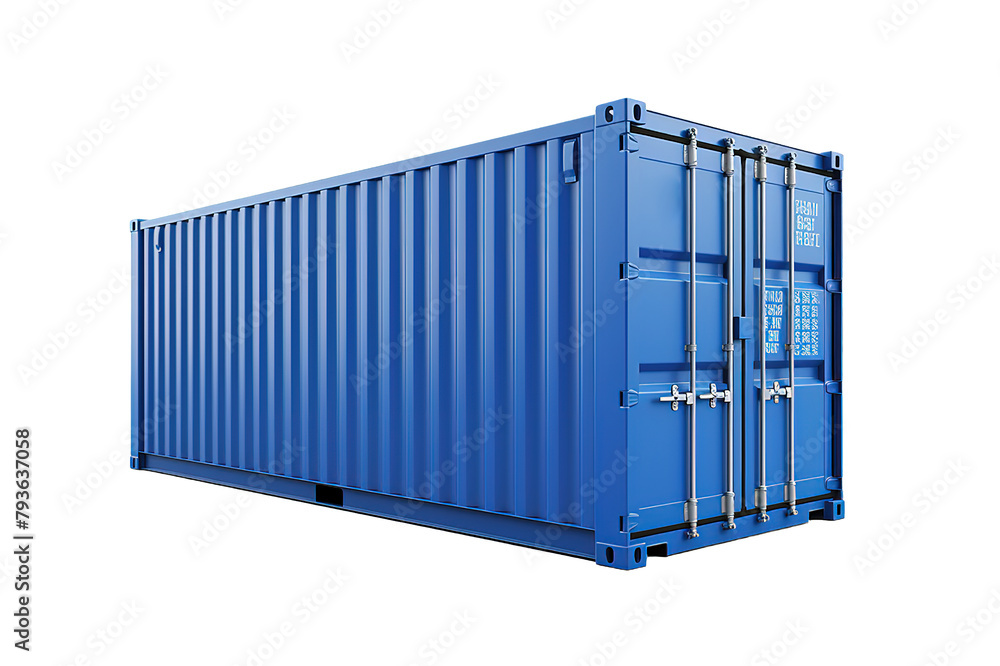 Cargo container or shipping container with strength for shipment storage and transport isolated on a Transparent background. Generative AI Cargo container or shipping container with strength for shipment storage and transport isolated on a Transparent background. Generative AI