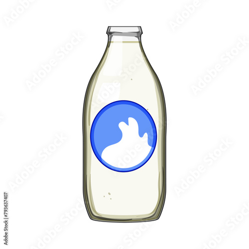 nutrition milk bottle cartoon. drink glass, plastic lactose, organic lactose nutrition milk bottle sign. isolated symbol vector illustration