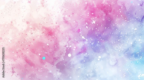 A colorful background with pink, blue and purple splatters