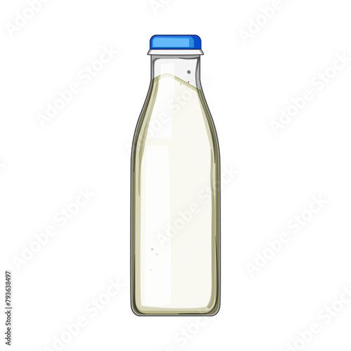 plastic milk bottle cartoon. lactose organic, lactose free, baby allergy plastic milk bottle sign. isolated symbol vector illustration