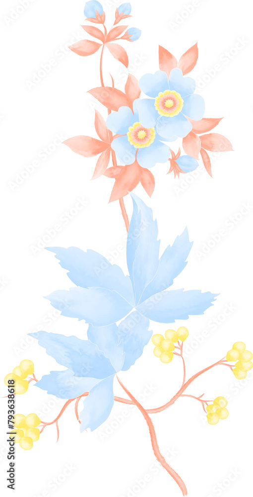 Watercolor illustration of flowers Watercolor illustration of flowers