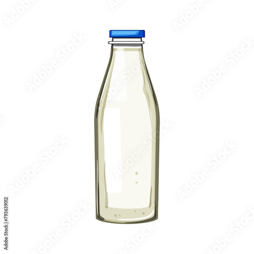 organic milk bottle cartoon. lactose free, baby allergy, breastfeeding substitute organic milk bottle sign. isolated symbol vector illustration