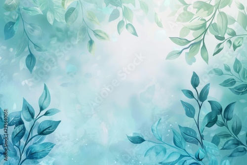 Soft gradient background in shades of blue and teal, providing a tranquil setting for a lullaby-themed design