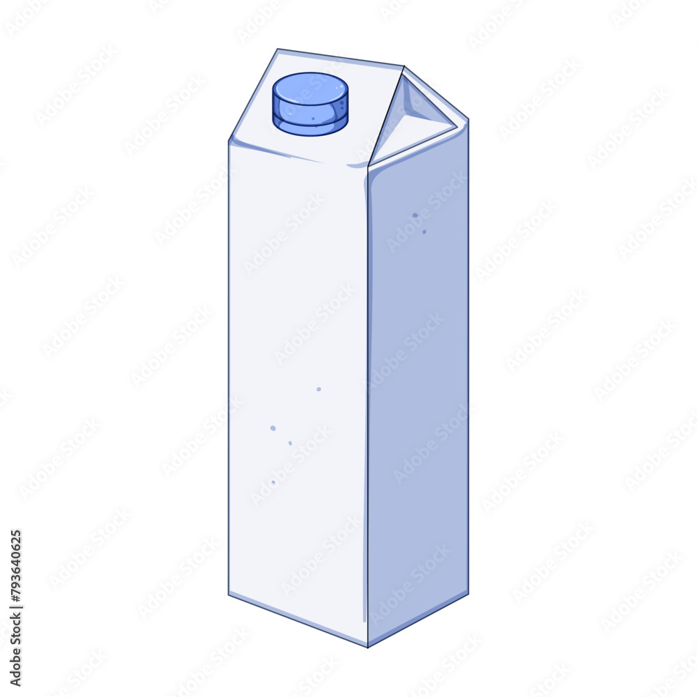 healthy milk box cartoon. breakfast lunch, snack beverage, fresh organic healthy milk box sign. isolated symbol vector illustration