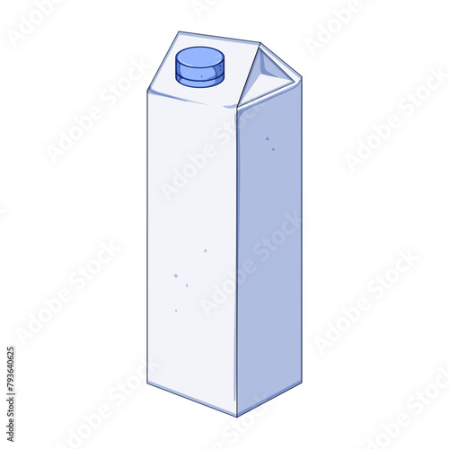 healthy milk box cartoon. breakfast lunch, snack beverage, fresh organic healthy milk box sign. isolated symbol vector illustration