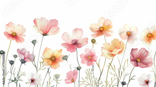 Wallpaper Mural 柔らかな色合いの花 Torontodigital.ca