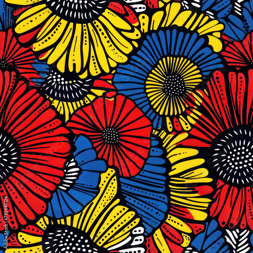 african ankara seamless pattern tile