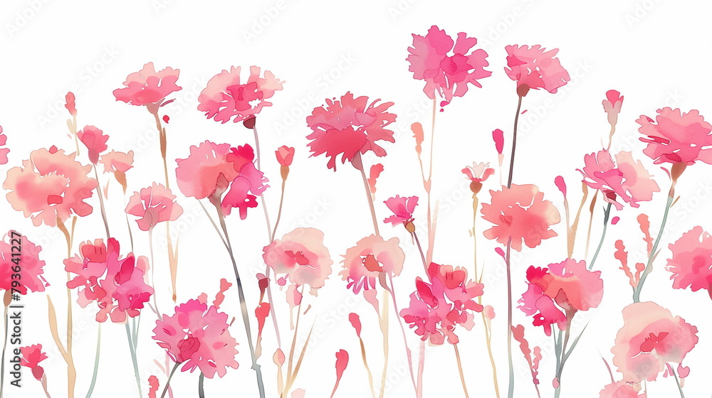 花のシルエット 花のシルエット
