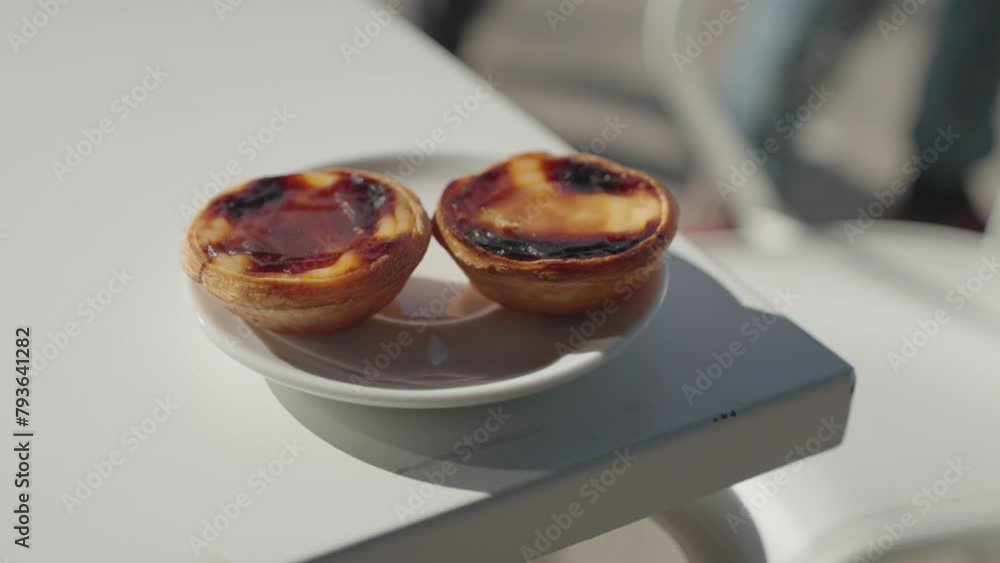 Pastel de Nata or Portuguese egg custard tart pastry Pastel de Nata or Portuguese egg custard tart pastry