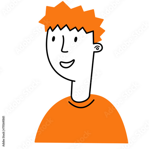 Boy vector doodle art of family 3000*3000 px. 300 dpi. SVG file.
