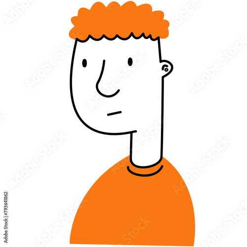 Boy vector doodle art of family 3000*3000 px. 300 dpi. SVG file.
