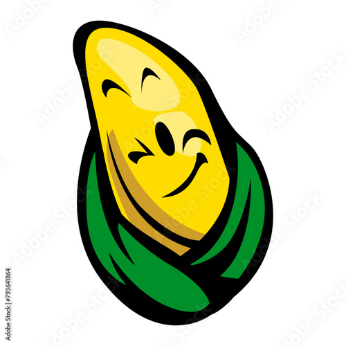 Corn Mascot logo Vector Artwork