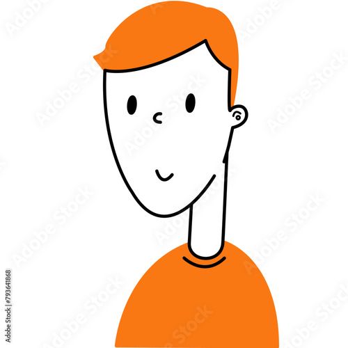Boy vector doodle art of family 3000*3000 px. 300 dpi. SVG file.
