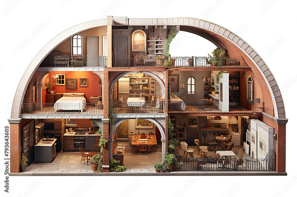 Floor plan top view. Apartment interior 3D render isolated on a ...