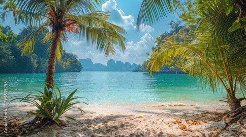 tropical beach in summer  island paradise