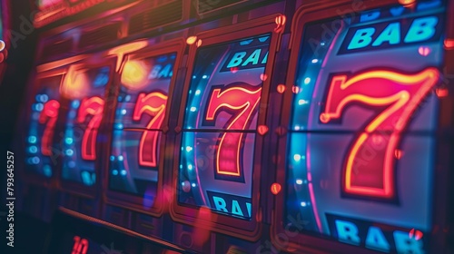 Slot Machine Symbols: An image capturing the moment when the reels of a slot machine align to display