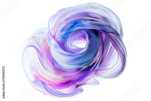 Rainbow, swirling vortex of contrasting liquid textures and shades, on a white background