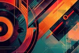 Art deco background with a futuristic aesthetic for tech-themed content
