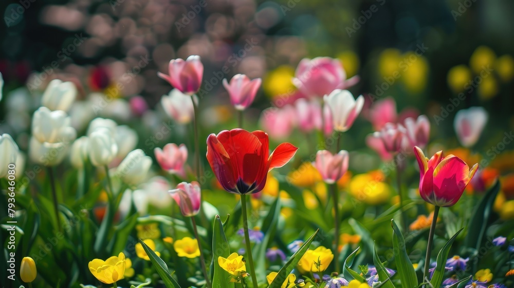 Spring brings about the blossoming of all flora in the garden Spring brings about the blossoming of all flora in the garden