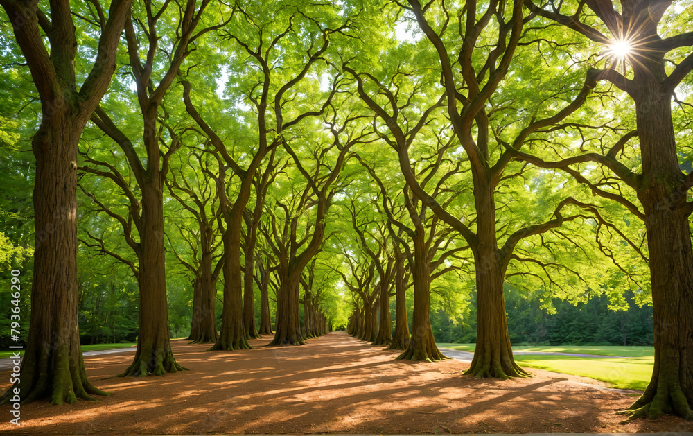 Trees work together to leave space to allow enough light Trees work together to leave space to allow enough light